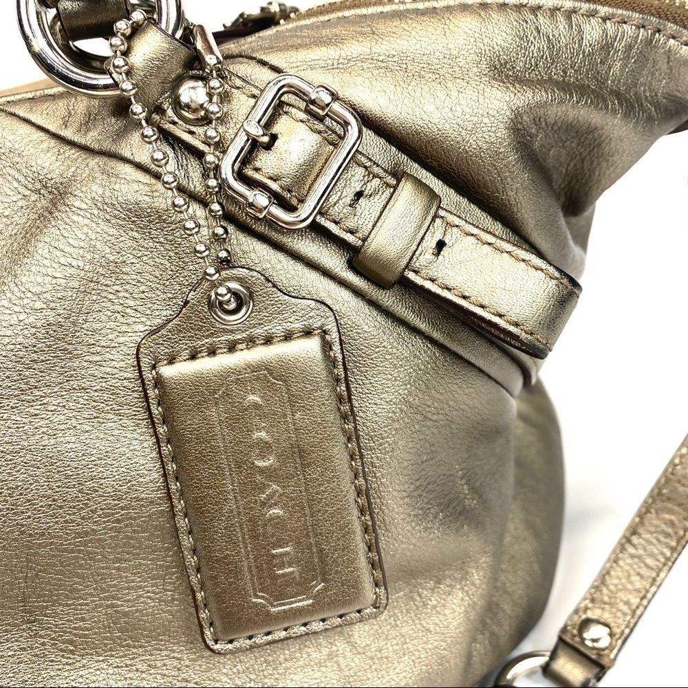COACH Madison Sophia lg pewter leather bag 15955 - Picture 6 of 13